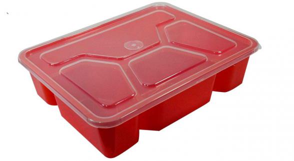مرکز پخش ظروف پلاستیکی آشپزخانه قرمز